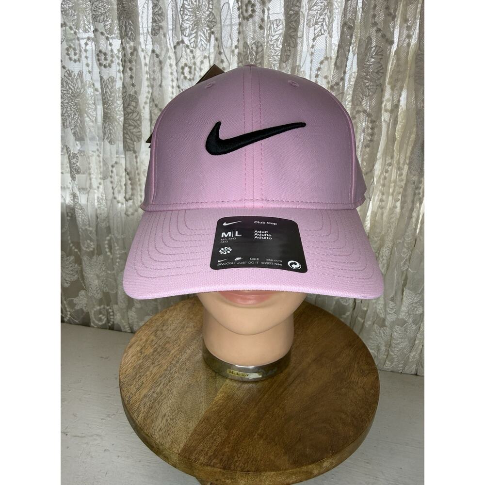 NWT Nike Dri Fit Club Structured Swoosh Golf Cap Size M/L Soft Pink